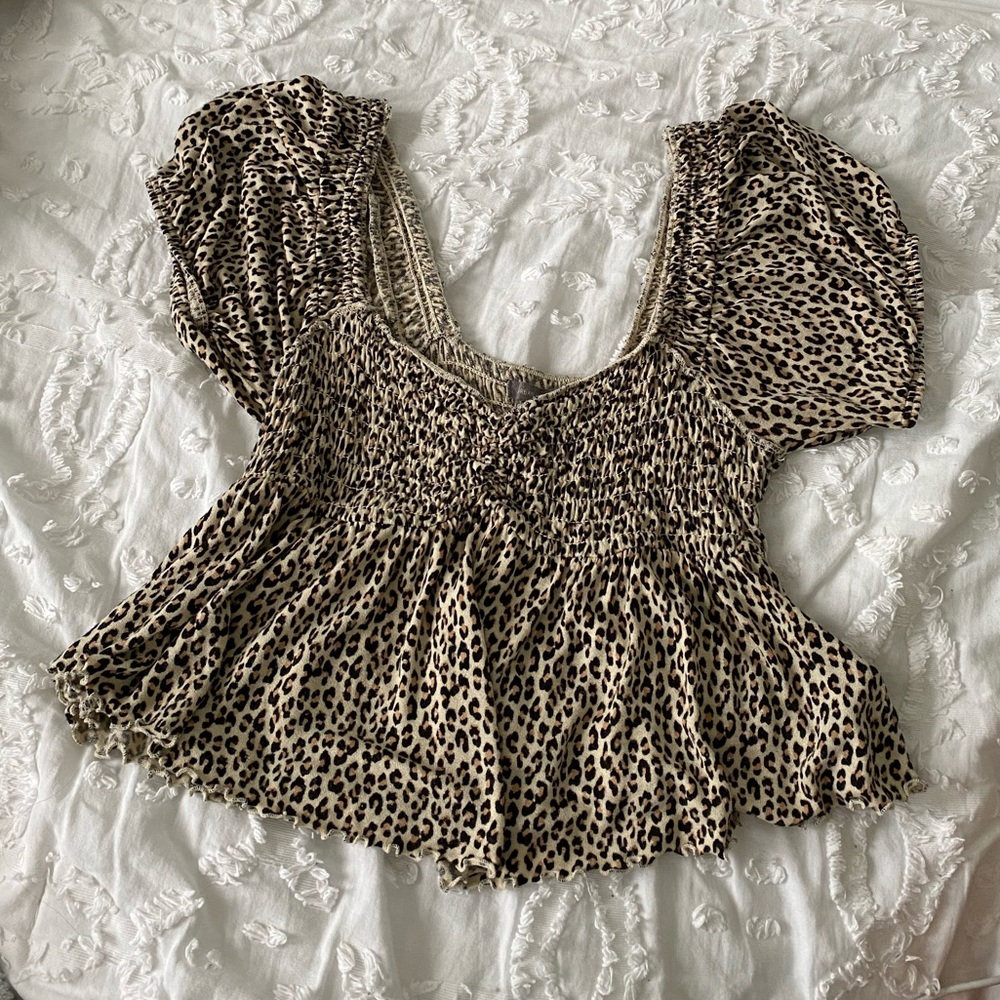 Cheetah Babydoll Top